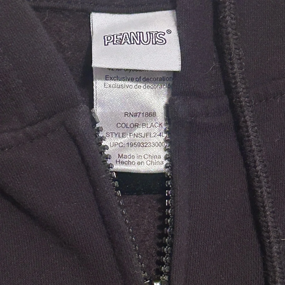 Peanuts Black Hoodie with Red and Yellow Accents - Picture 3 of 5